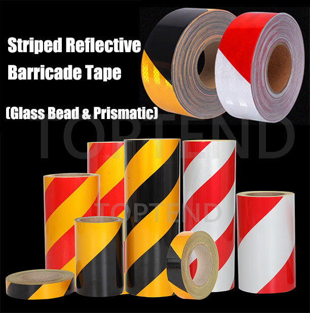 Striped barricade reflective tape double color diagonal chevron reflective sheeting class 1 and class 2