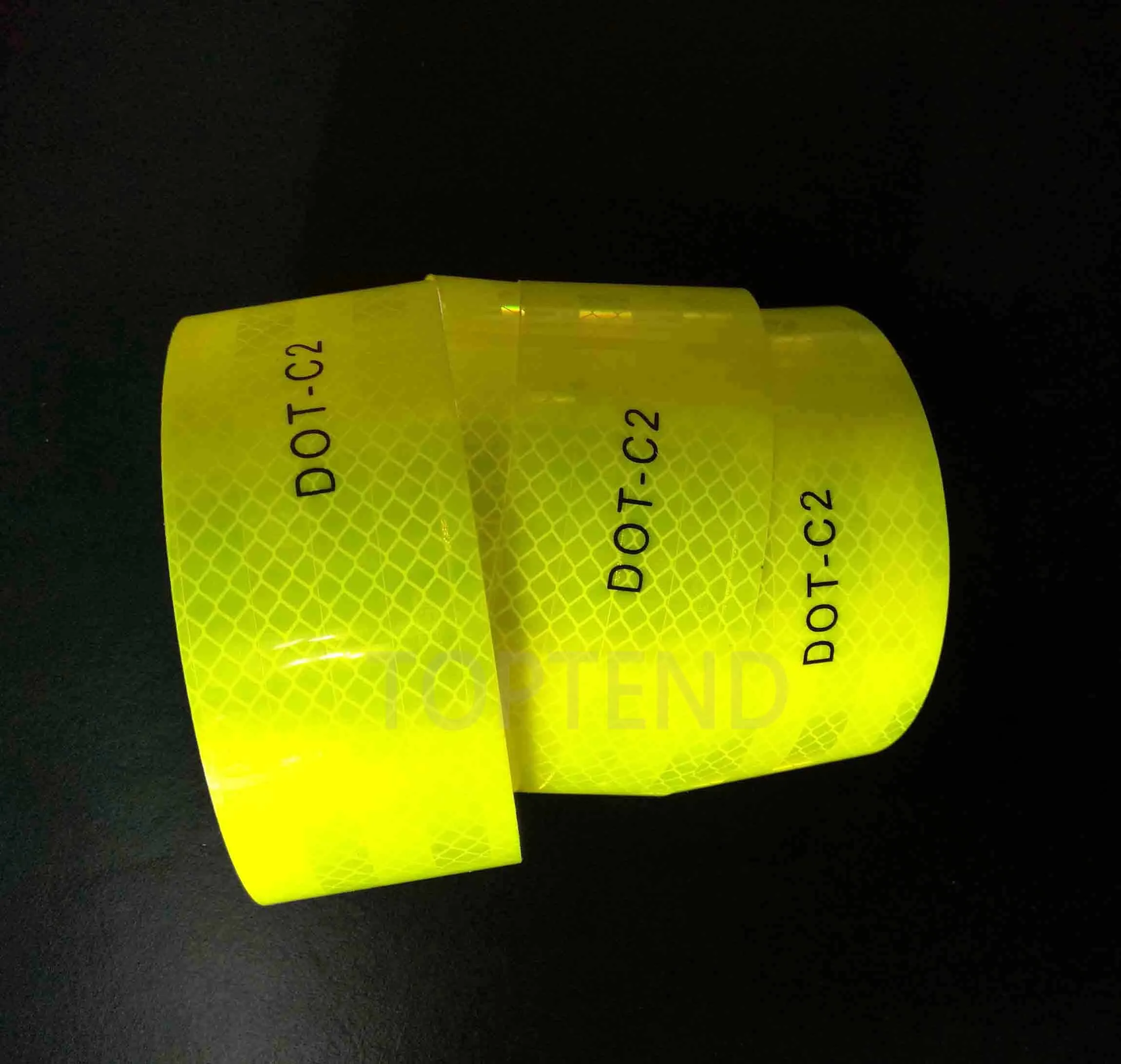 3M alternative class 1 prismatic diamond grade fluorescent yellow green / lime yellow reflective tape DOT-C2