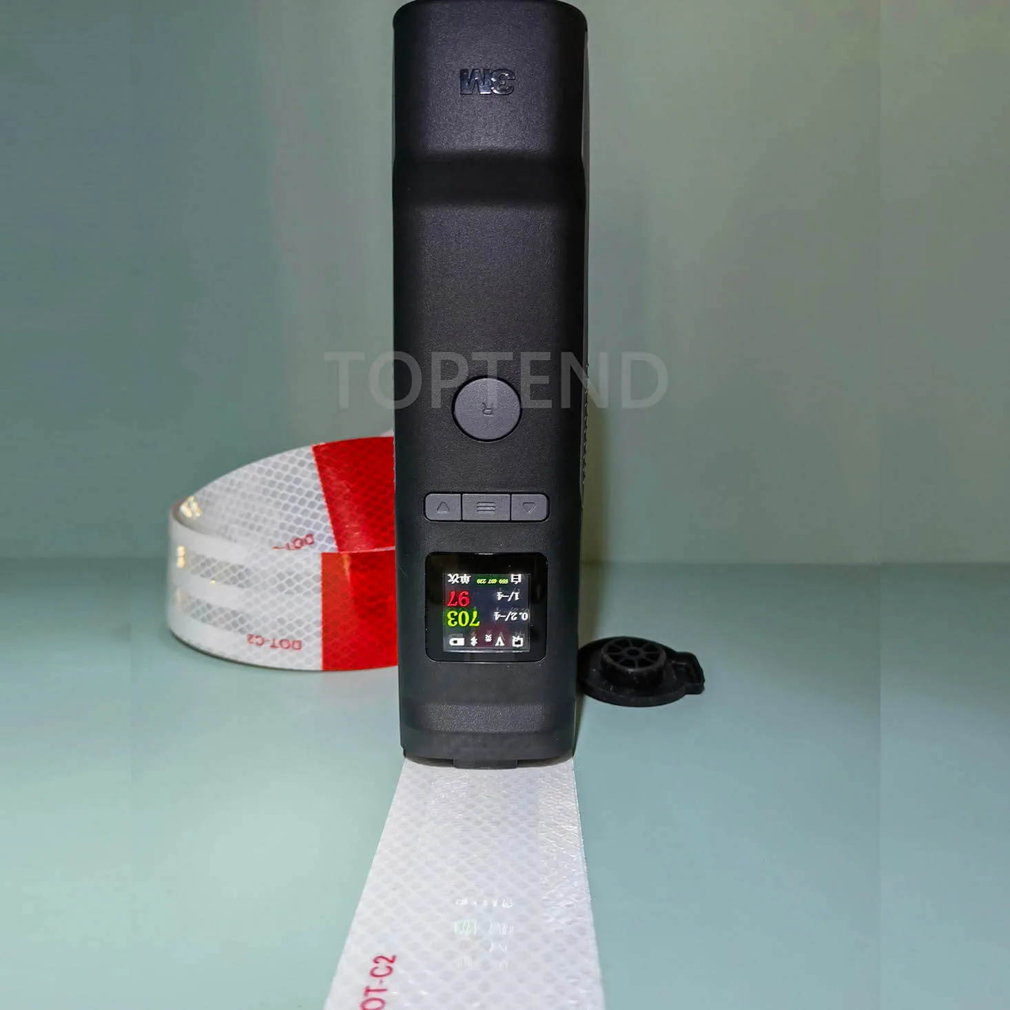DOT-C2 and 3M avery oralite alternatives diamond grade reflective conspicuity tape in retro-reflection test BY 3M machine
